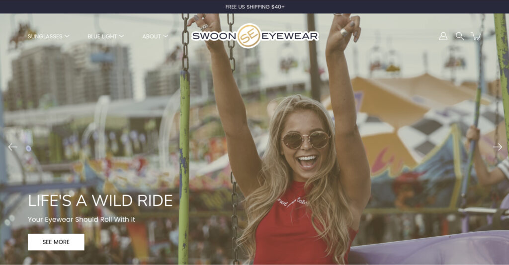 Swoon Eyewear - Website Design & Coding